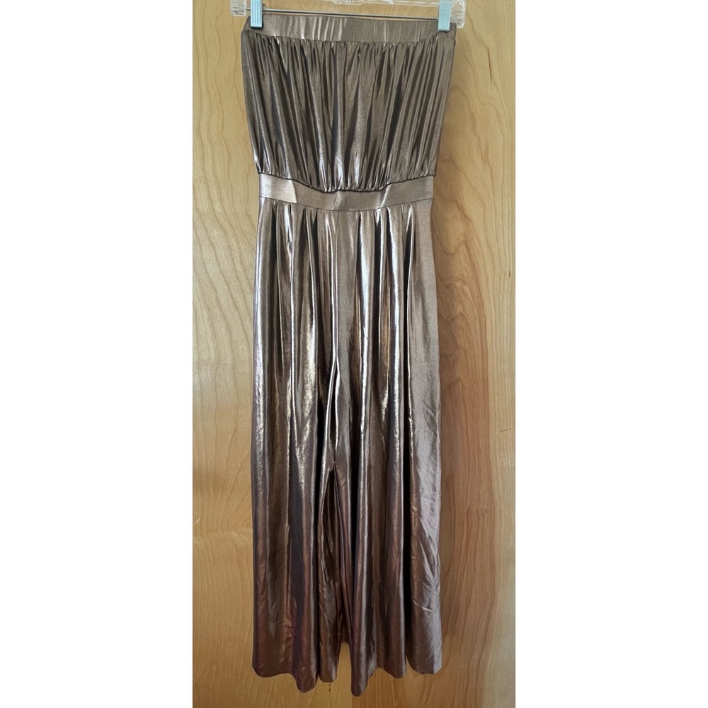 Copper Strapless Jumpsuit.  Size XS